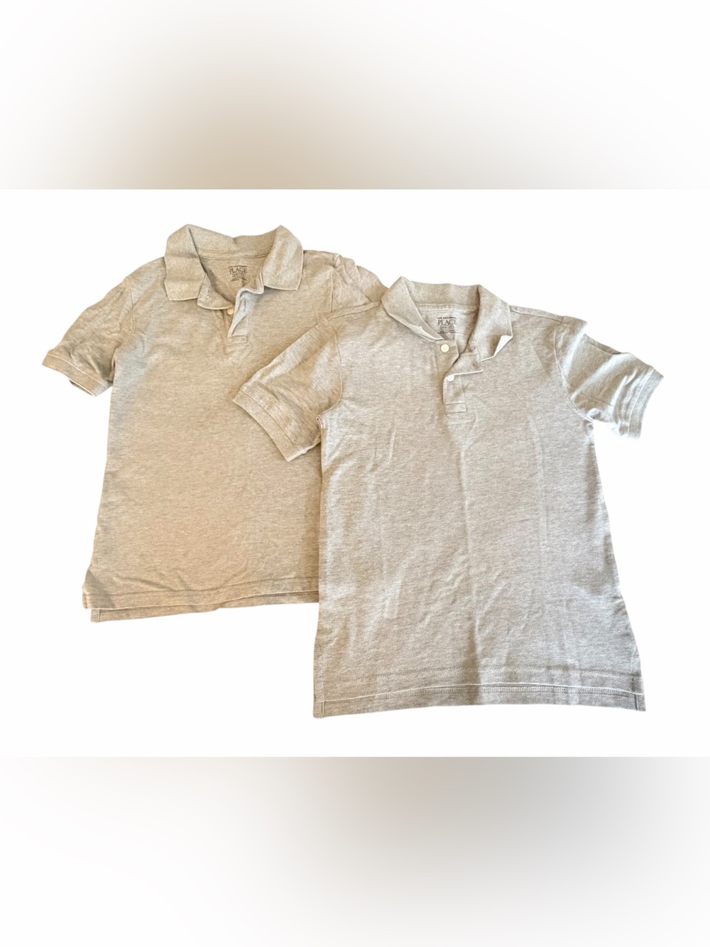 The Children’s Place Set of 2 Boys Heather Grey Short Sleeved Polos Size 7/8